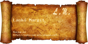 Laskó Margit névjegykártya